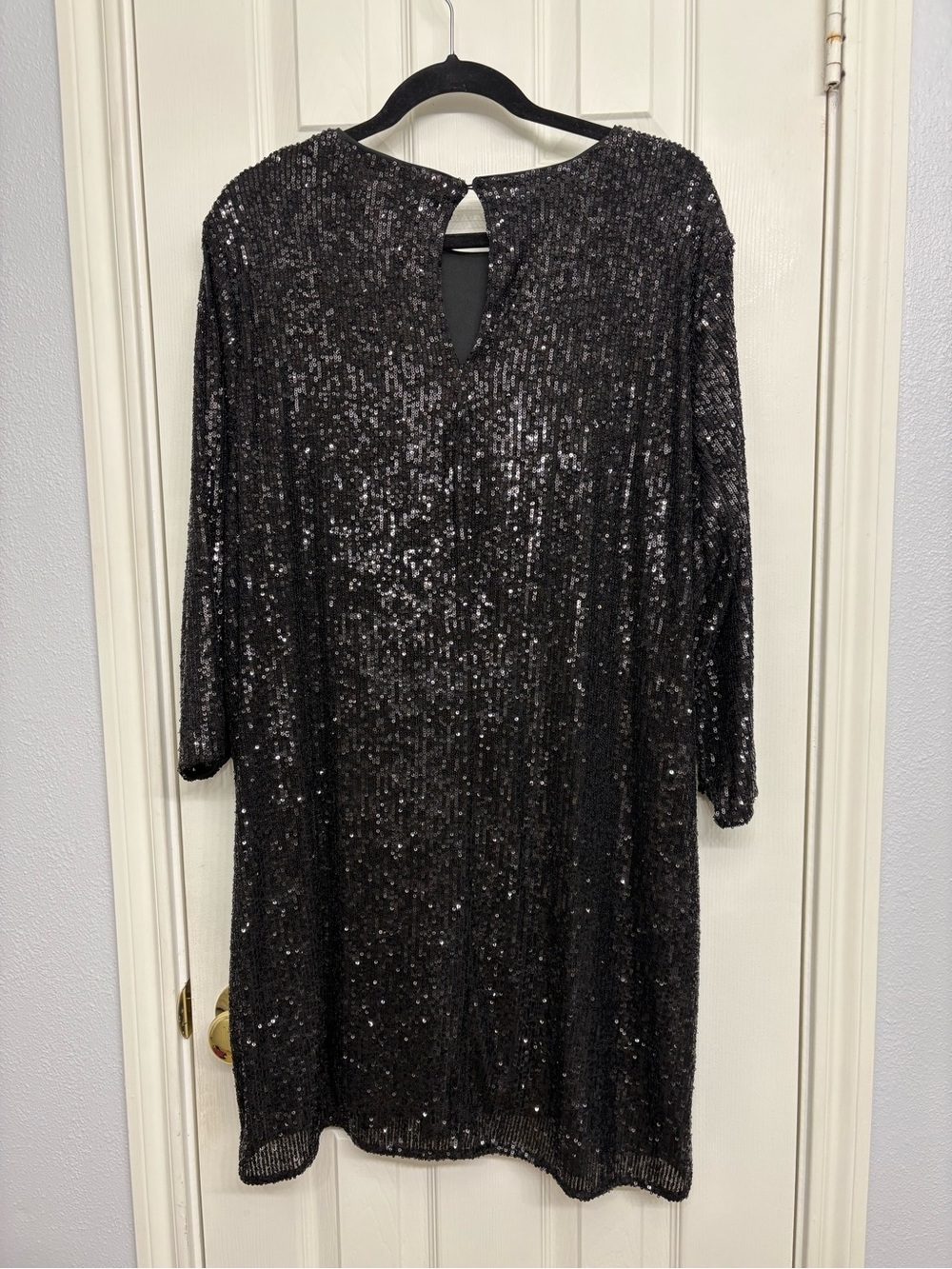 H&M Black Sequin Shift Dress - Picture 2 of 3